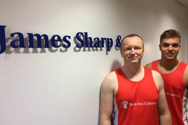 James Sharp duo take on Manchester Half Marathon for childrenÃ¢â‚¬â„¢s charity header image